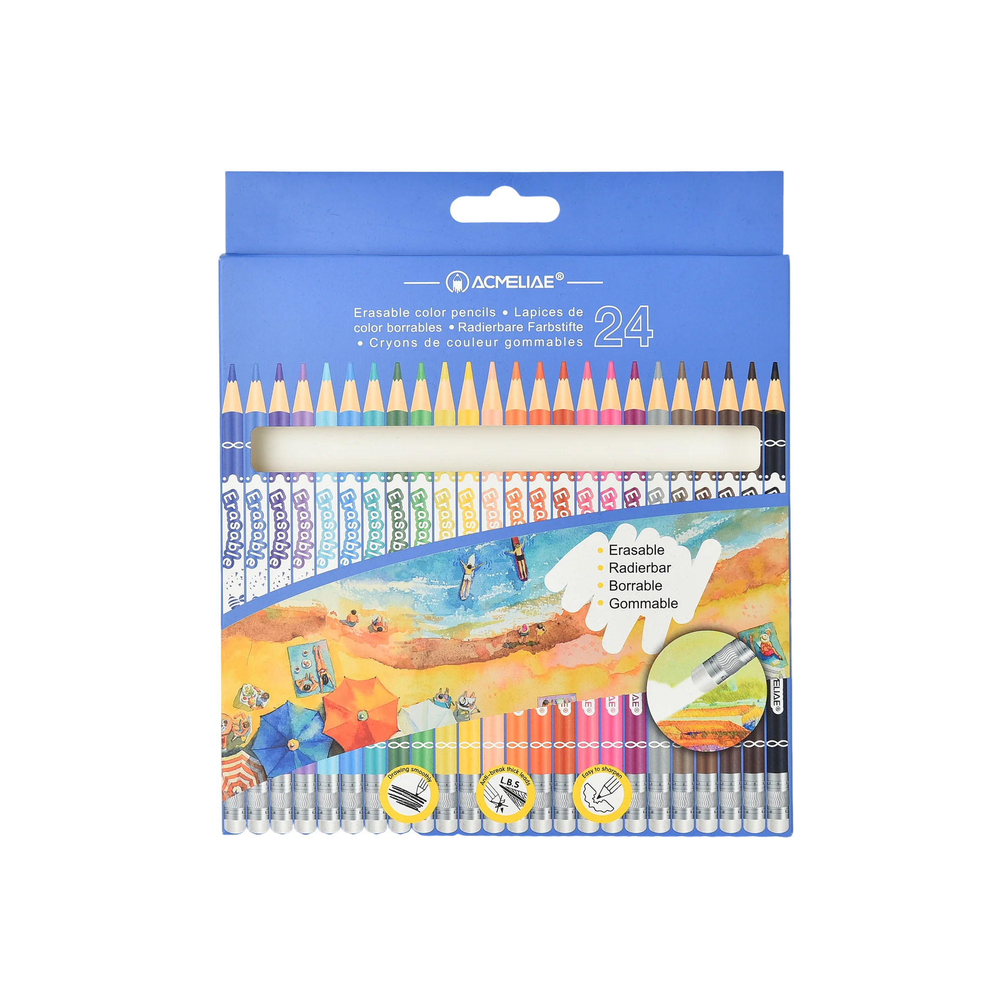 custom hang tab puzzle toy packaging paper tuck box for crayons puzzle building blocks