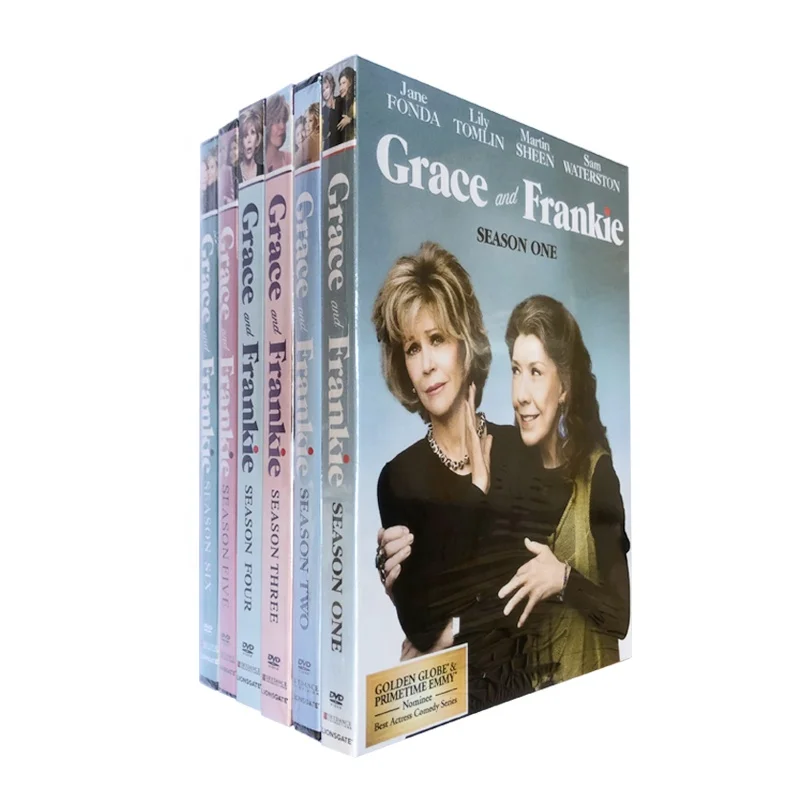 DVD в коробке фильмы телешоу дисковая печать фабрика мультяшная драма область 1 2 грация и франки Season1-6 18DVD
