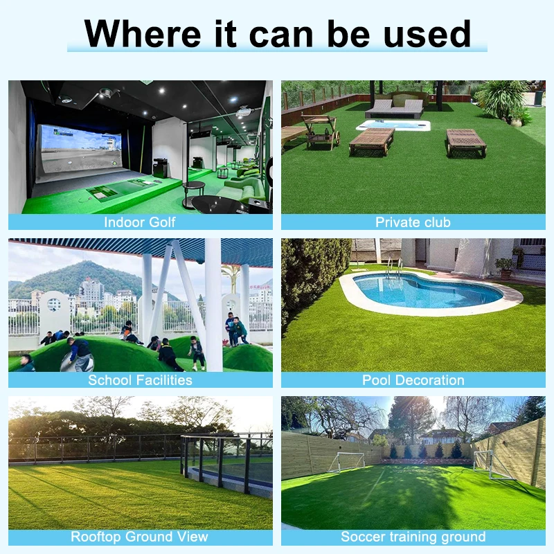 Gacci 15 20 25 35mm Carpet Fake Turf Artificial Grass For Football Stadium Field