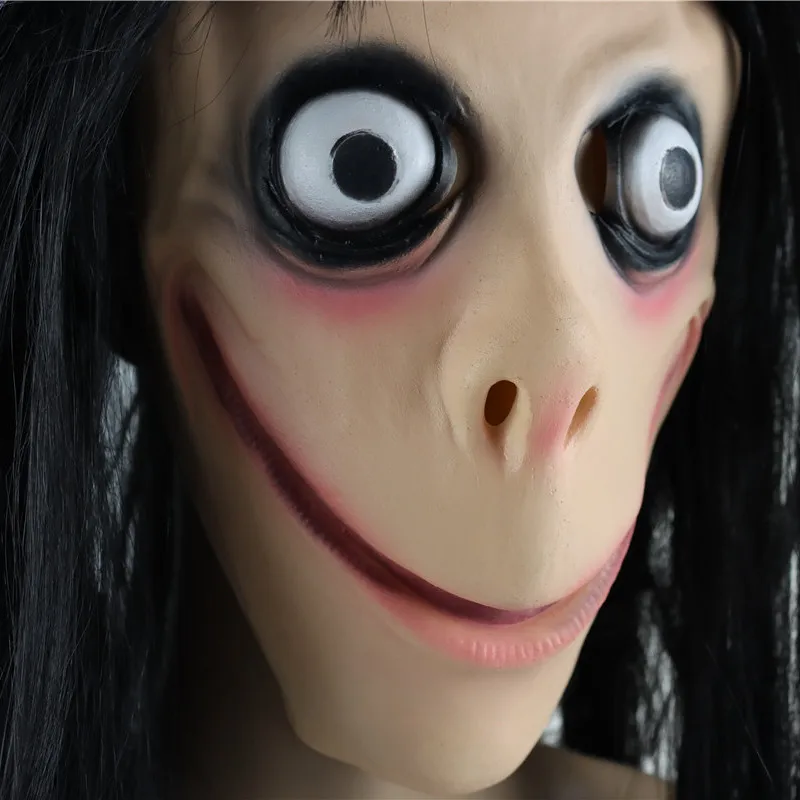OEM Full Face Horrible Scary woman With Long Hair Latex Halloween Mask