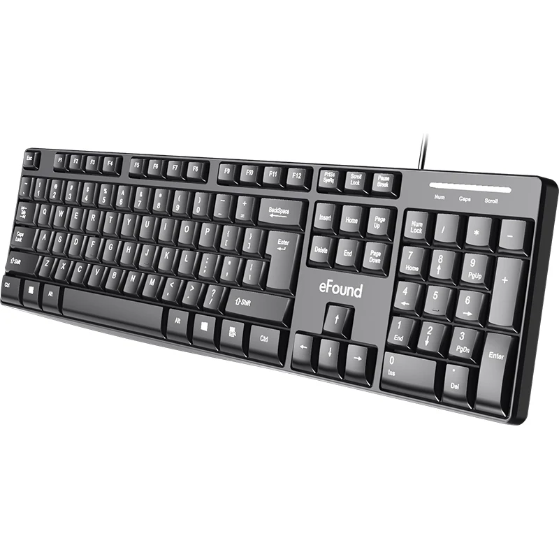 Ergonomic Keyboard Silk Screen Printing Key character Keyboard Office And Gaming Wired Keyboard