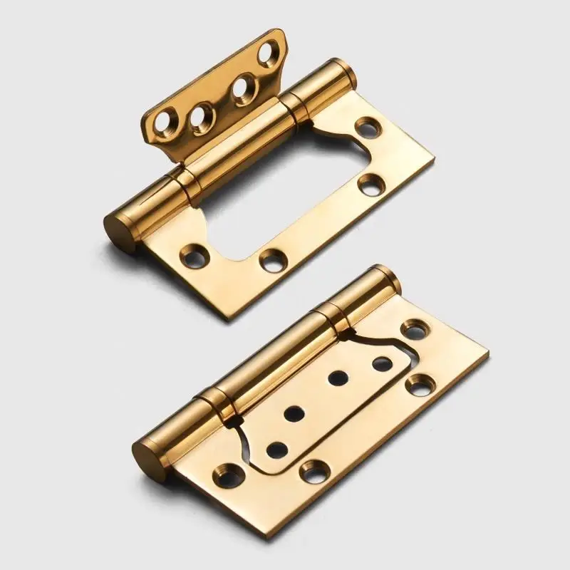 YONFIA stainless steel 4 inch 3mm wood flat door hinge iron corner american european butterfly flat crown head for wood door