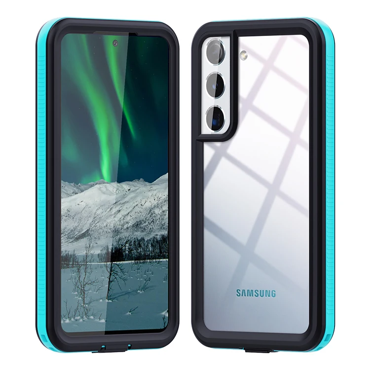 2021 Hot Sale New Rugged Black And Blue S22 Waterproof Phone Case For Samsung Galaxy S22 For Retailer With Retail Package