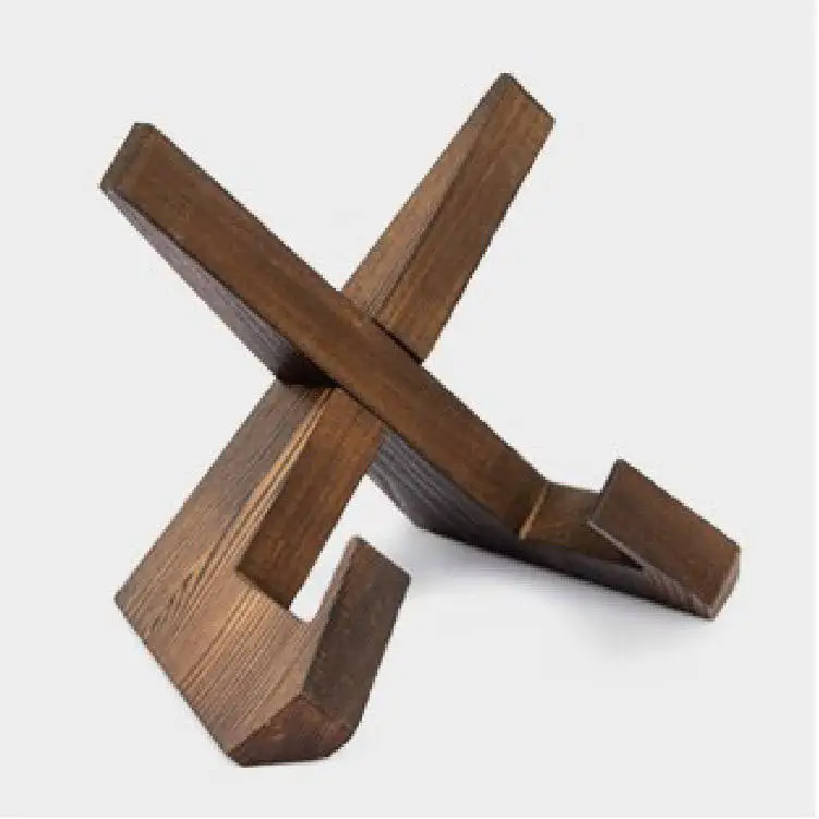 High Quality Material Handmade Wooden Cookbook Holder Unique Design Recipe Book Holder For Display Stand