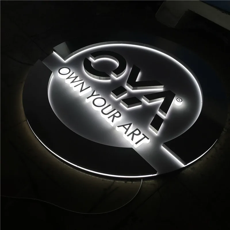 Custom led backlit letters stainless steel letter sign 3d led sign light aluminium channel letter for shop