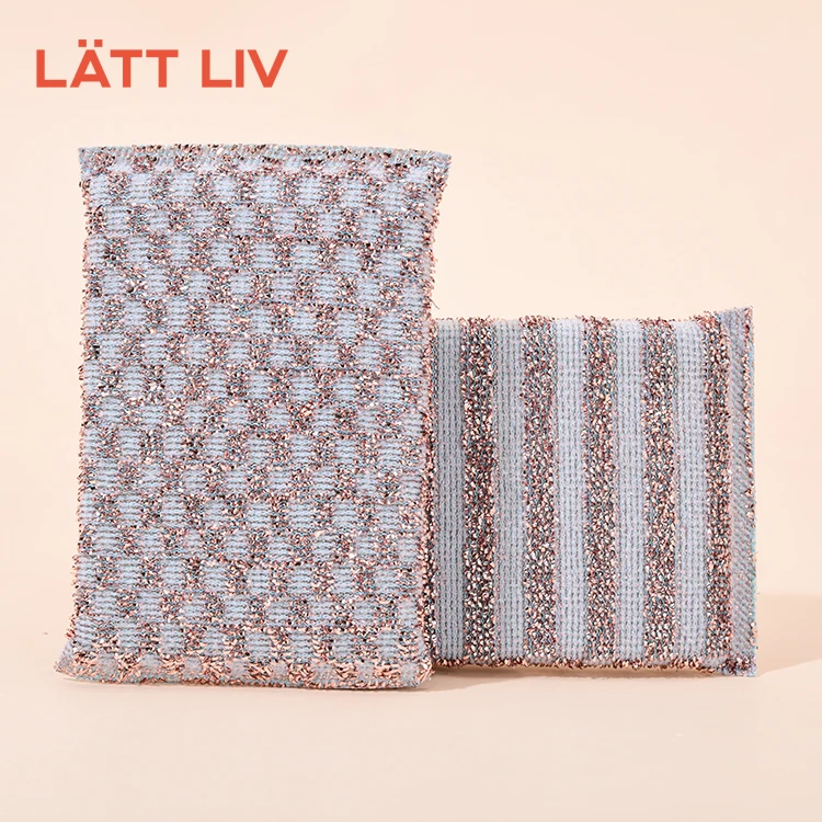 Высококачественные чистящие губки из микрофибры LATTLIV, 5 шт., мочалки, многоразовые губки для мытья посуды