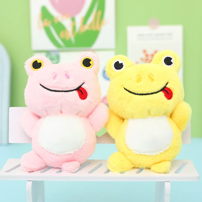 Cute Plush Keychains Toys Frog Stuffed Animal Kawaii Soft Frog Key Chain for Kids Bag Purse Backpack Handbag Charms Accessories
