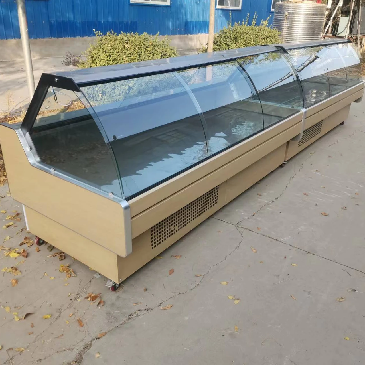 Custom Butchery Shop Equipment Fresh Meat Case Display Counter Fridge Seafood Display Refrigerator Cooler Air Cold Cooling XRG-A