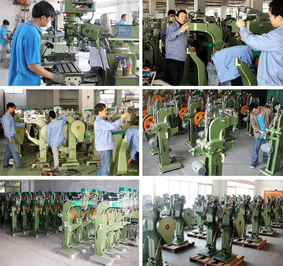 Automatic vertical riveting machine pedal semi hollow riveting machine of helmet baby Stroller beach chair