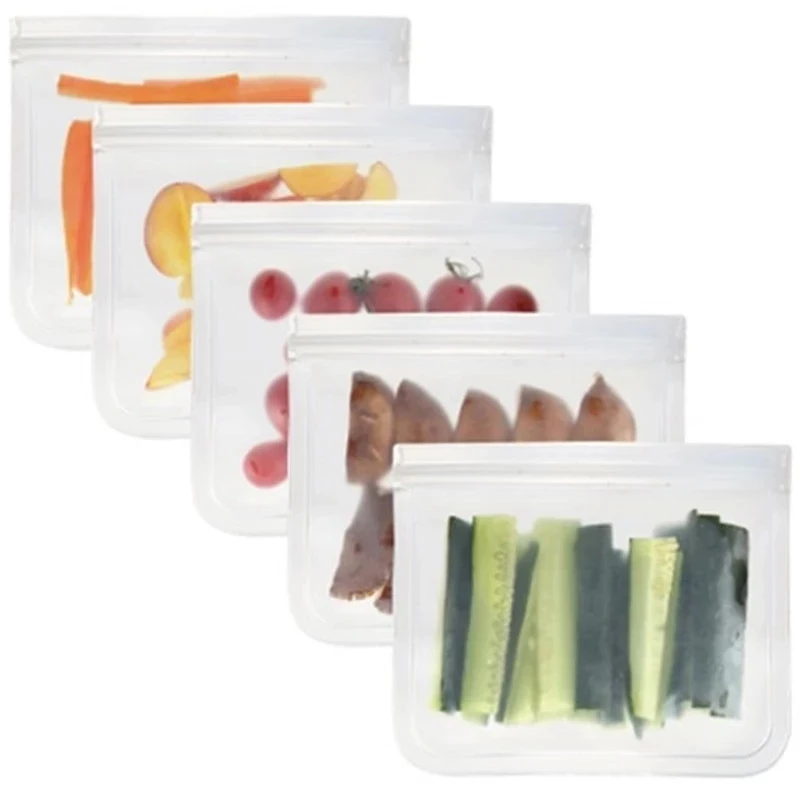 10 pieces of storage reusable fresh-keeping bags refrigerator fruit and vegetable zip lock bags Z0030