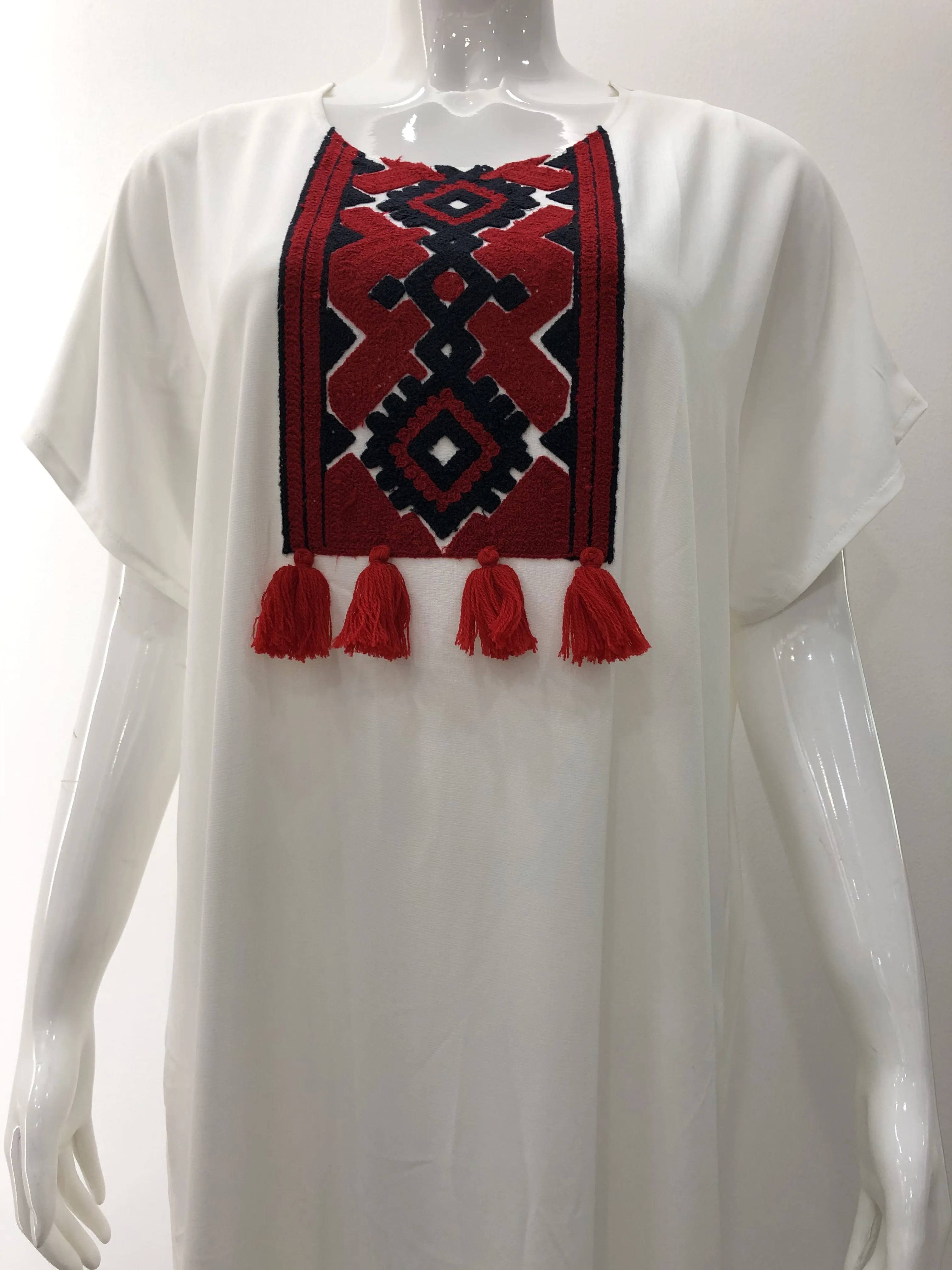 Dubai Muslim Clothing Islamic Women Summer Lady White Night Wear Abaya Dress Nightgown