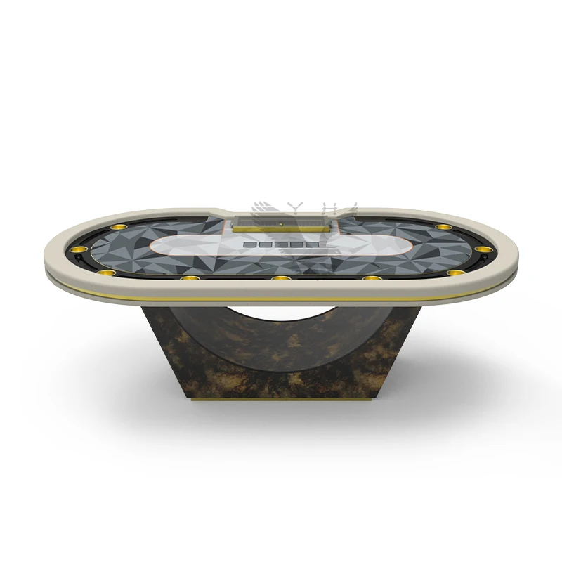 102 дюймовый игровой стол для казино YH, роскошный стол Техасского холдема, покерный стол на заказ для 10 игроков