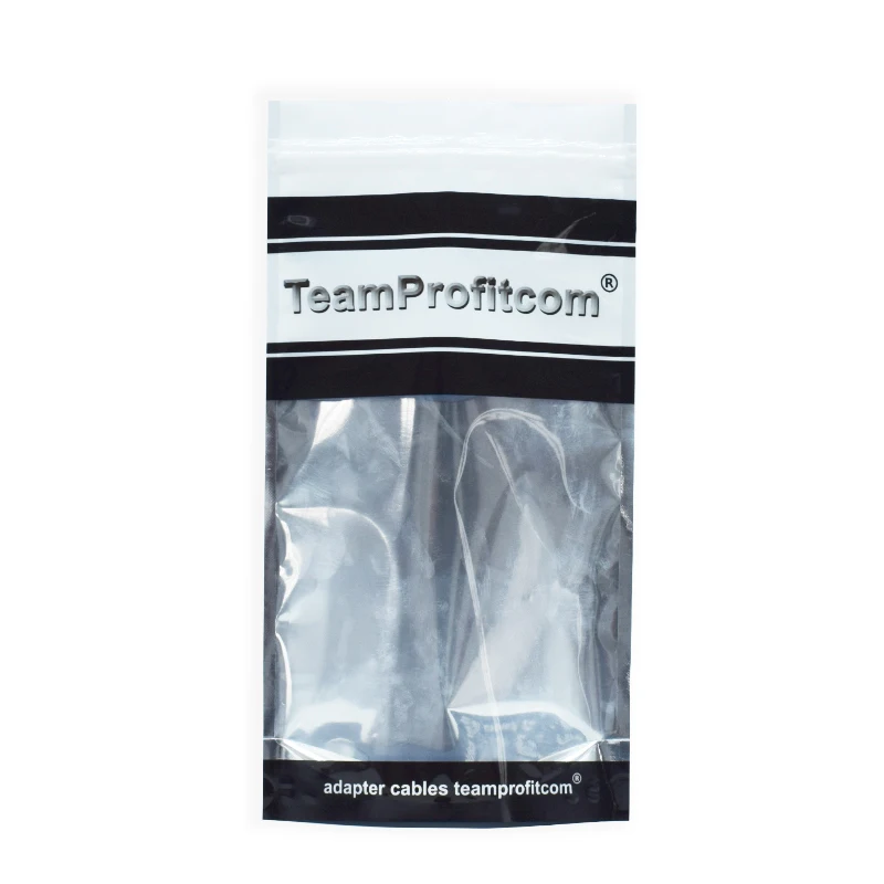 Custom Logo Stand Up Aluminum Foil Plastic Zipper Retail Package Poly Bag For Adapter Cable