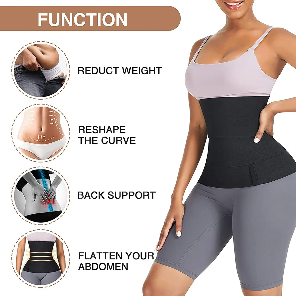 Body Shapewear For Women Custom Logo Latex Waist Trainers Shapers Wear Bandage Wrap Tummy Waist Wrap Belt Waist Trainer Shaper