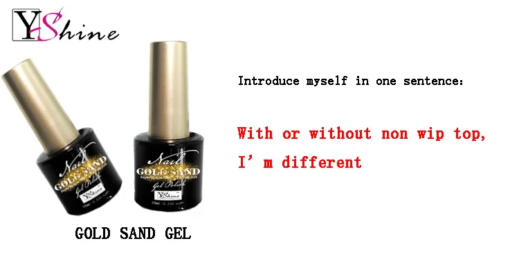 Factory Manufacture Private Label Soak Off nail art glitter gel Gold Sand Gel Matte Color Gel