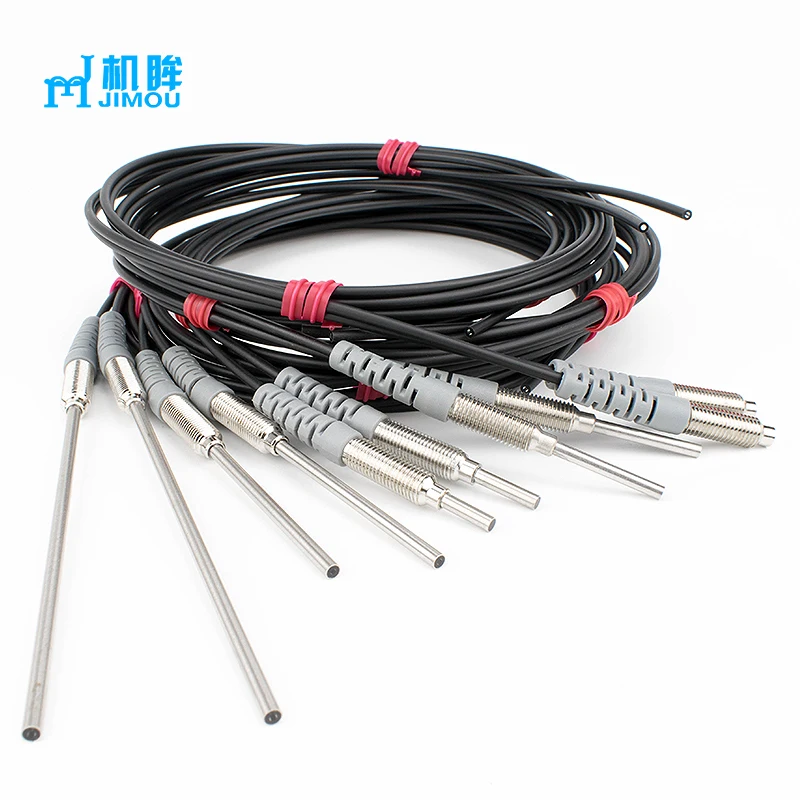 Manufactures M6 Optical Fiber Sensor Elbow diffuse reflection fiber optic sensor