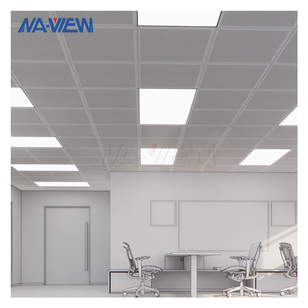 Square Ceiling Tiles Contemporary Office Building 60x60 Competitive Price Perforated Aluminum Suspended False Metal