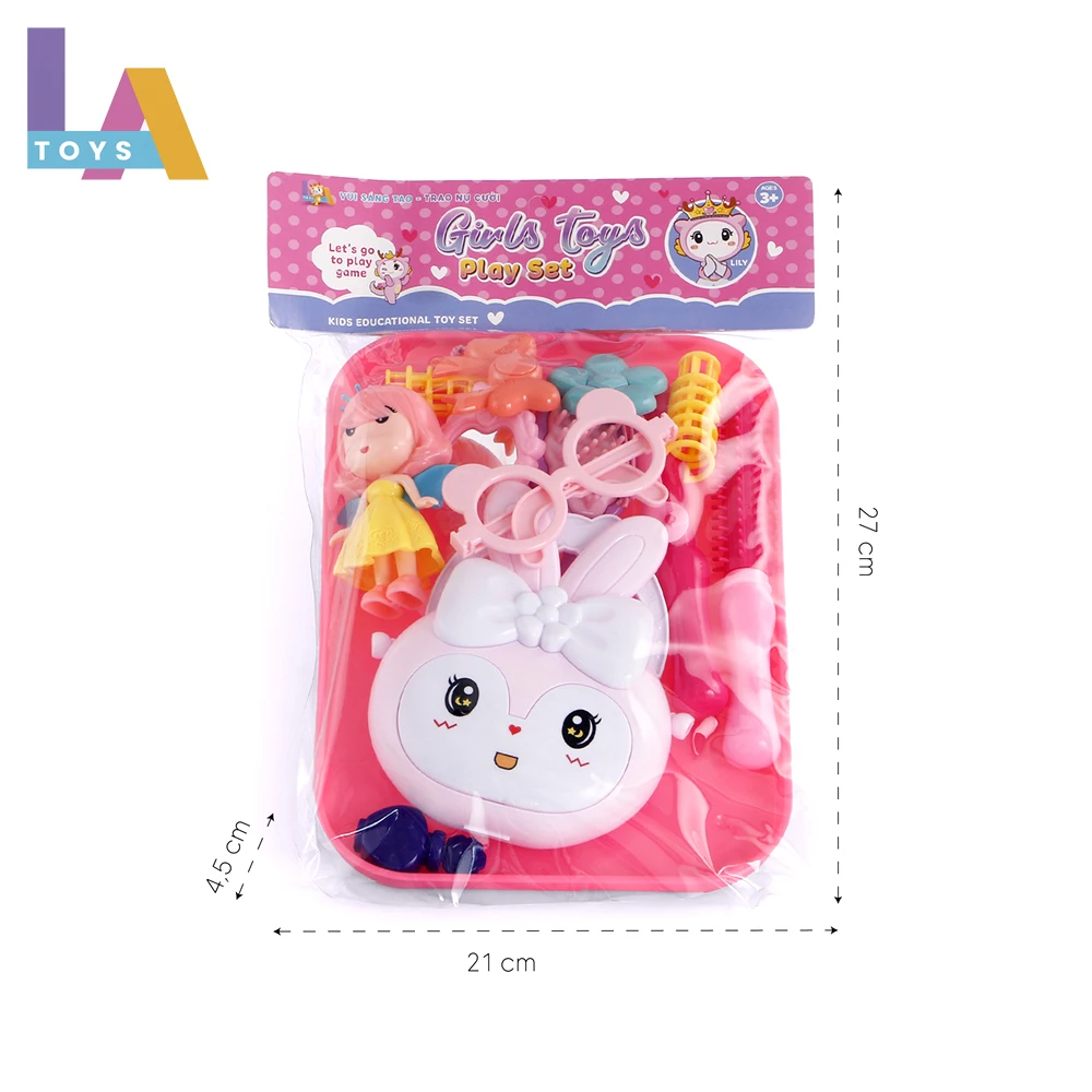 Longthuy Made in Vietnam Pretend Play Toy Rabbit Bag Crown Princess Toy Dress Up suit Best Gift for Girls