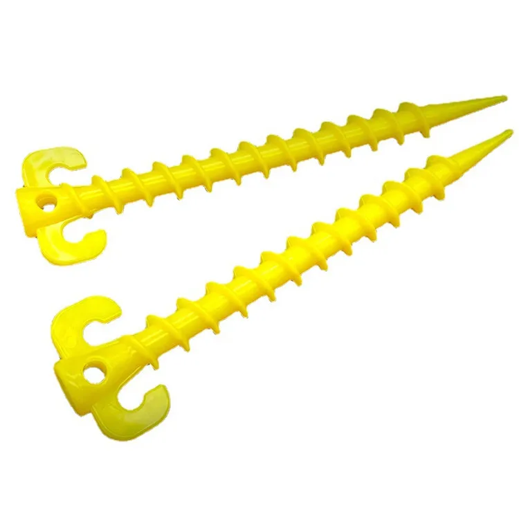 Outdoor plastic camping ground sand tent pegs screw