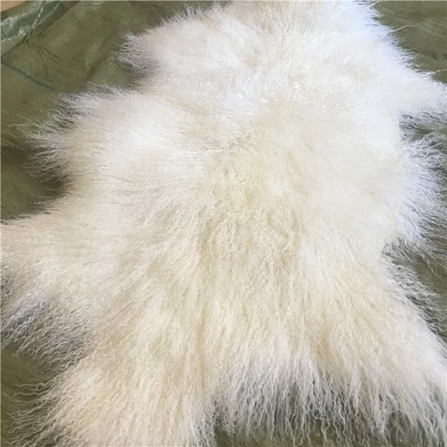 white cream Real Lamb Fur Kitchen Sheep Skin Rug