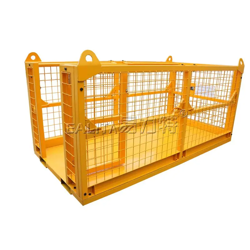 750kg Safe Working Load 6 Person Capacity Yellow Painted Steel Crane Cage M-WP-NC2