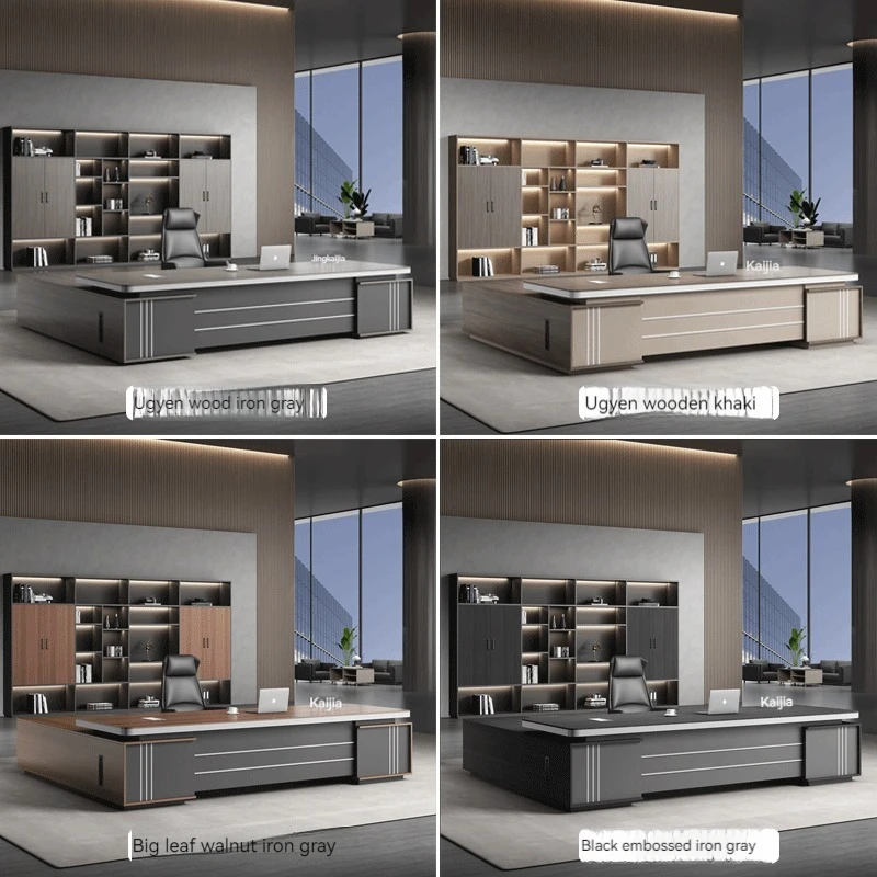 modern office desks boss escritorio de bureau travail L shaped executive desk office computer table Office commercial furniture