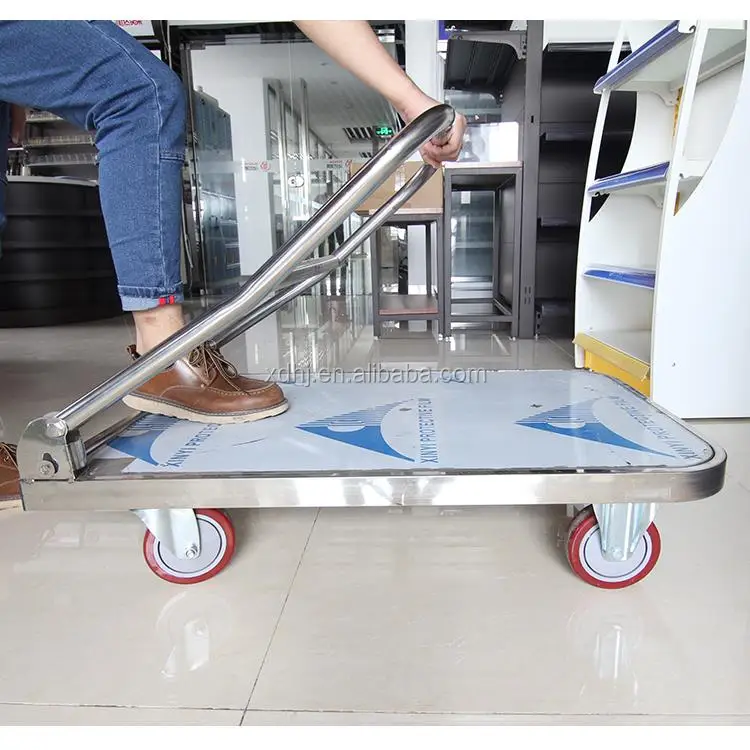 folding shopping cart with double basket XD-SSPT Tool Wheelbarrow