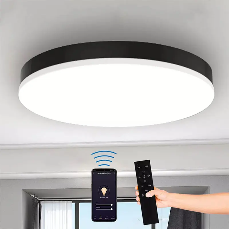 modern simple smart led ceiling light living room bathroom round ip54 led ceiling lamp for home and hotel