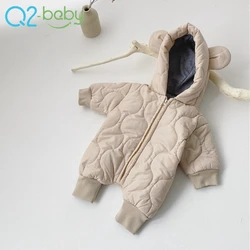 Winter clothing Male and female baby thickened warm out clothes baby zipper romper 2517