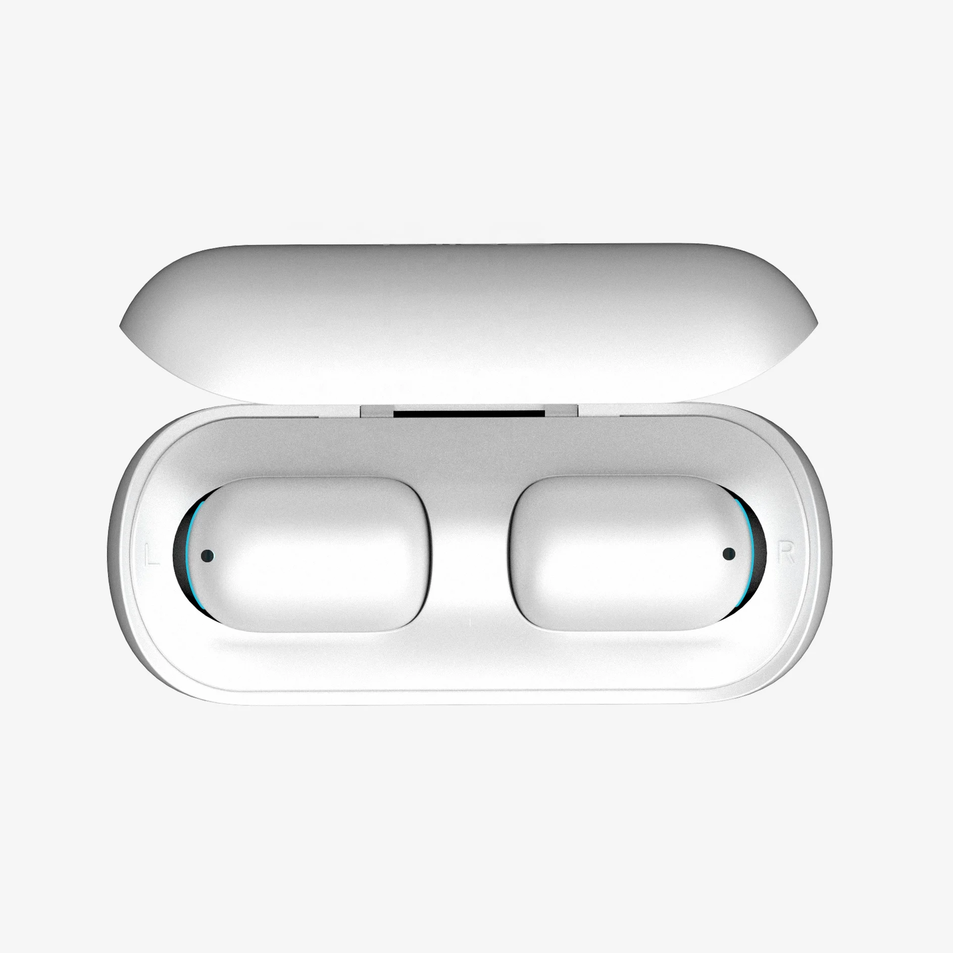 Small in ear wireless earphone 2021 metallic capsule cute box earphone with microphone and volume control