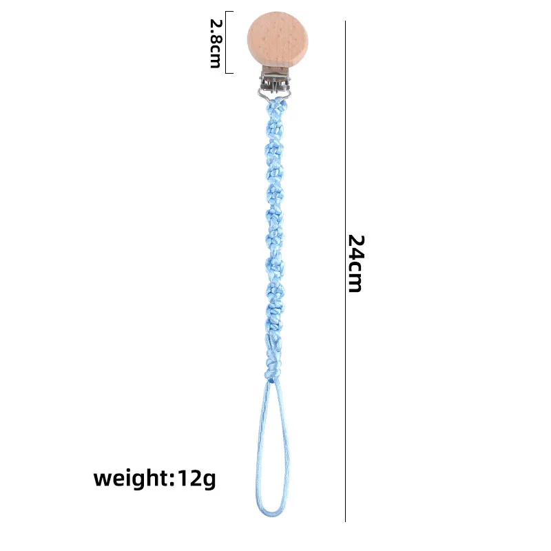 Newborn Baby Animal Beech Wood Handmade Cotton Prevents Chains From Falling Off Pacifier Chain