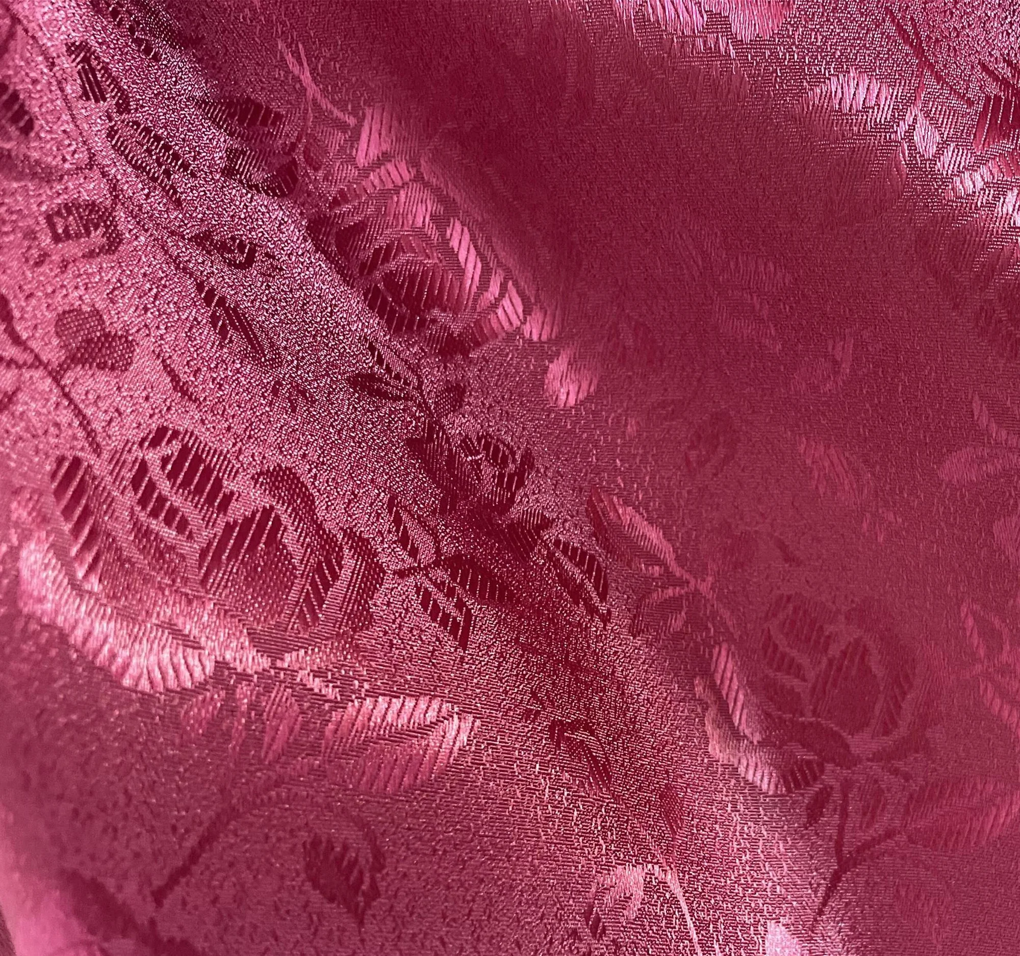 Silky and Shining Jacquard Satin Fabric 100% polyester stain fabric for wedding dress