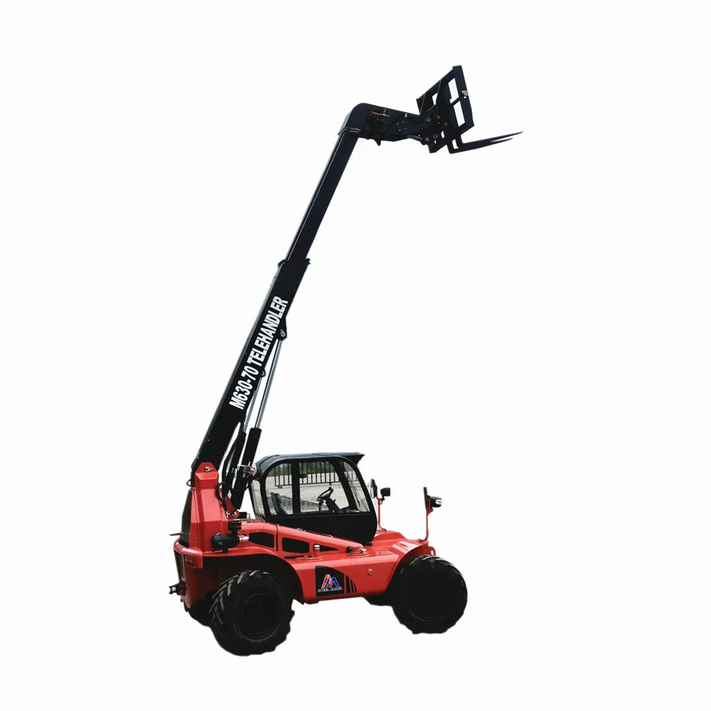 3 ton 7m side lift boom mini telescopic forklift handler small M630-70 telehandler 4x4 for rough terrain
