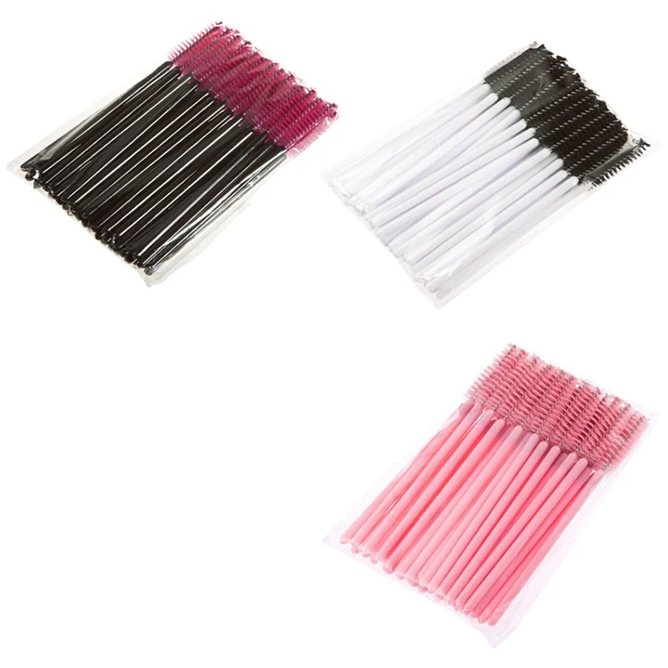 New Colorful Disposable Eyelash Mini Brush Mascara Applicator Wands Makeup Brushes