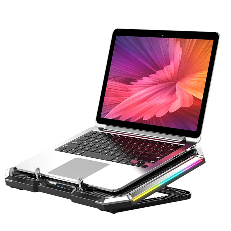 7 класс регулировка высоты 6 эффектов лампы ноутбук кулер игровой радиатор кулер для ноутбука охлаждающая подставка вентиляторы