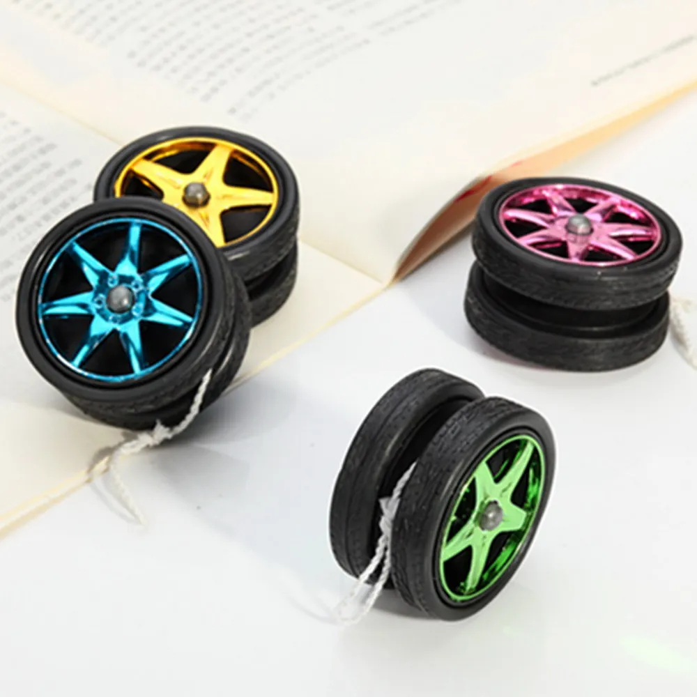 Wholesale Cheap Classic Custom Plastic Retractable Yo Yo Ball Toy Mini Tire Wheel yoyo For Kids