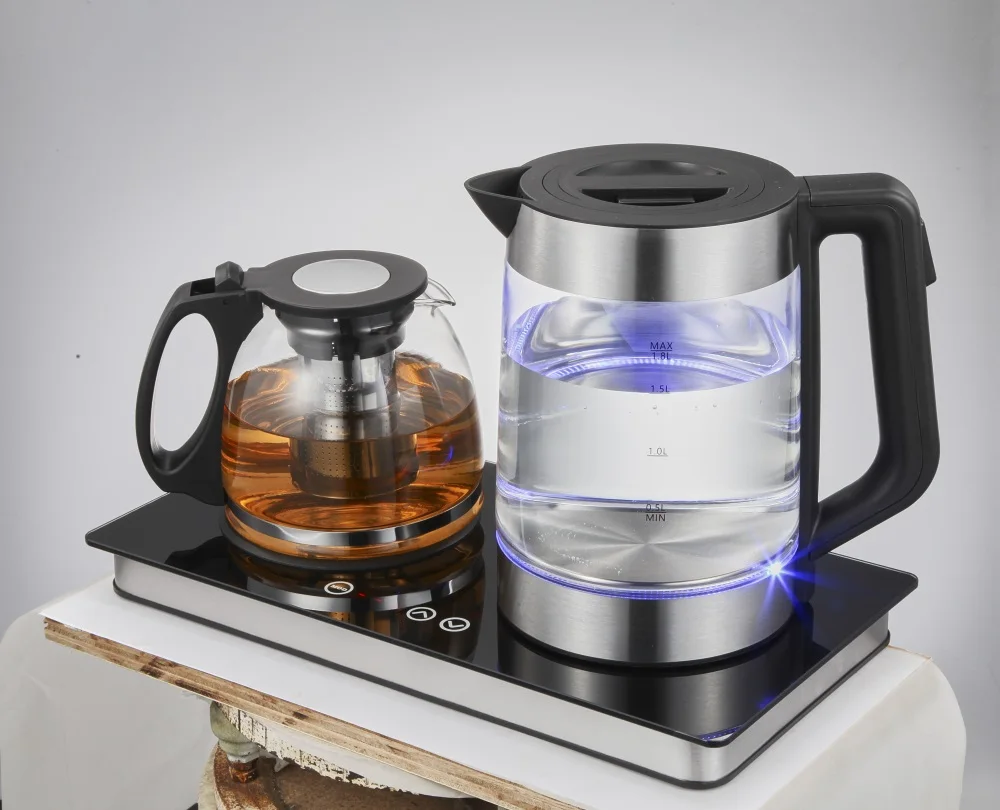 Electric Tea Tray Pot Stainless Steel Electric Heating Kettle Set Electric Water Insulation Teapot