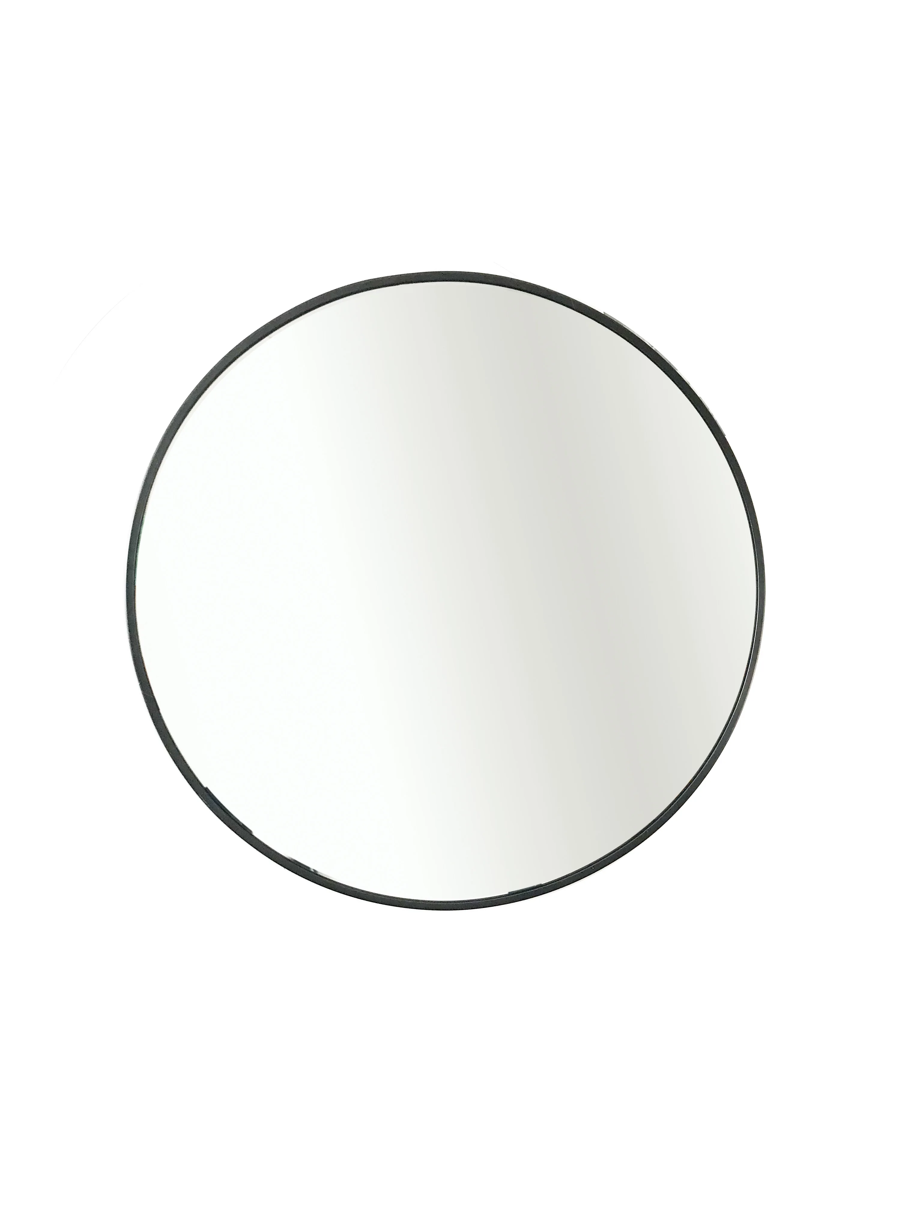 Modern Luxury Hotel Bathroom livingroom 50 60 70 80cm decorative black Metal Frame Round Wall Mirror