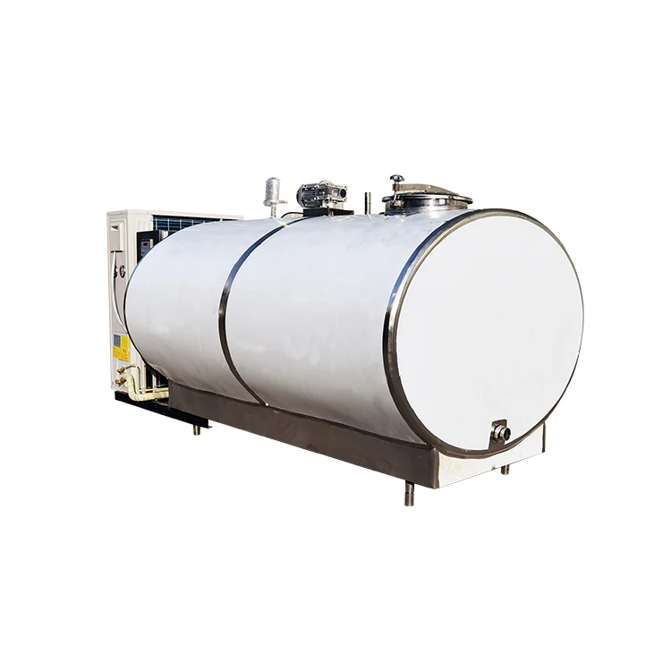 stainless steel refrigerated bulk small 1000 liter 2000l milk cooling tank