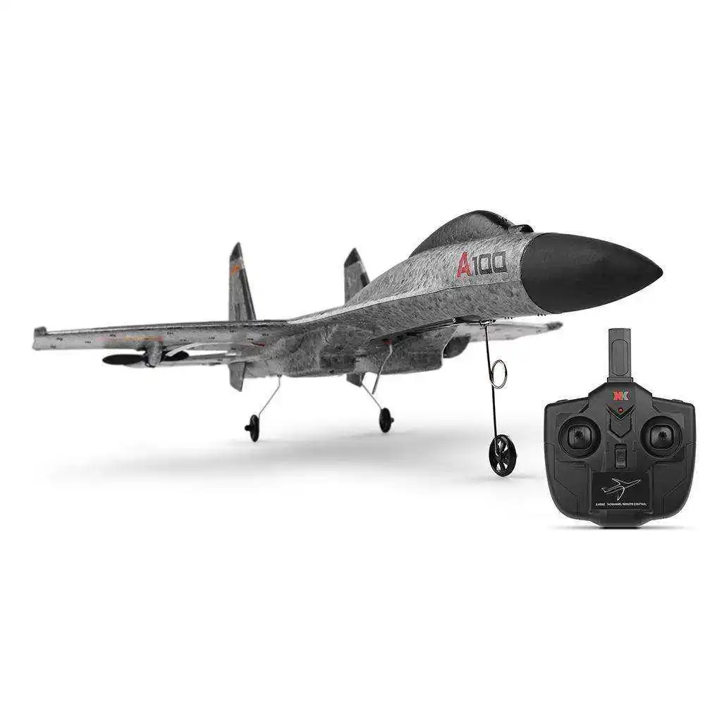 A100 J11 A100-SU27 EPP 2.4G 3CH RC Airplane Fixed 340mm Wingspan Wing Aircraft Built-In Gyro Grey RTF RC Plane