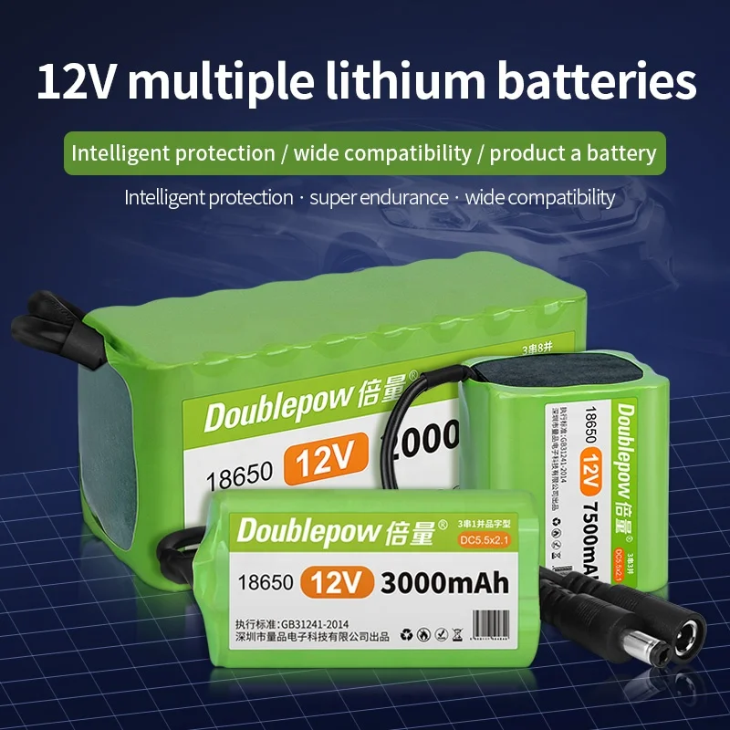 Wholesale Deep Cycle lifepo4 Rechargeable Lithium Lion Cell 12V 18650 Li Ion Battery Pack with BMS