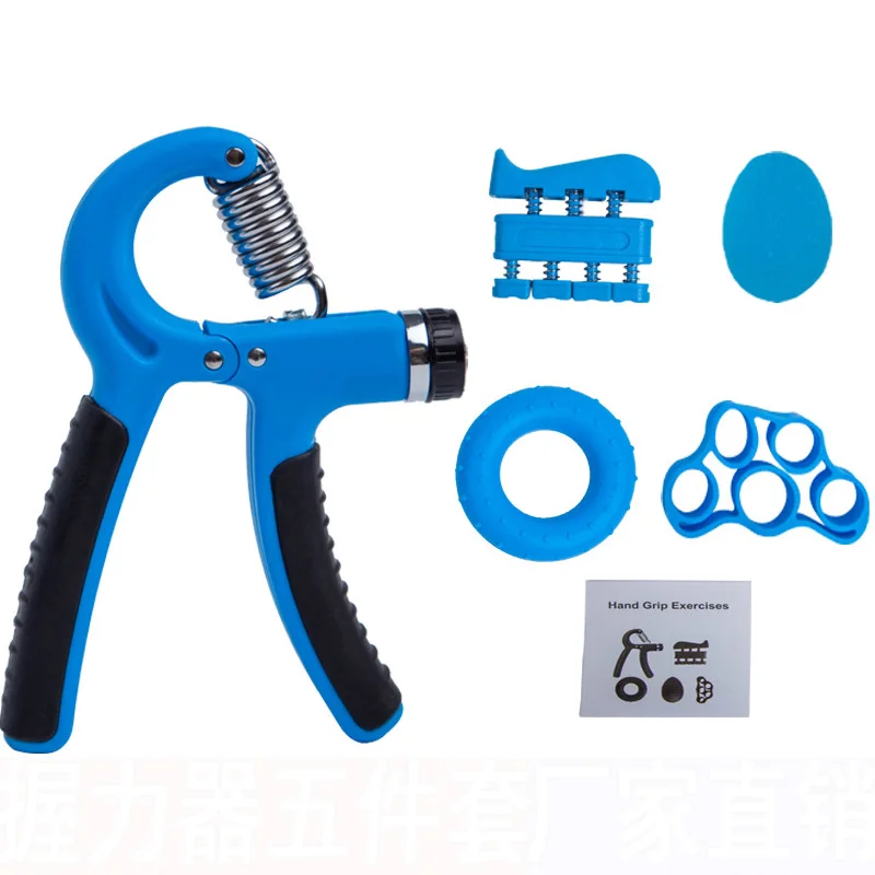 5 pieces per set functional pure color adjustable sport equipment arm wrist strength trainer hand finger grip kit for men women