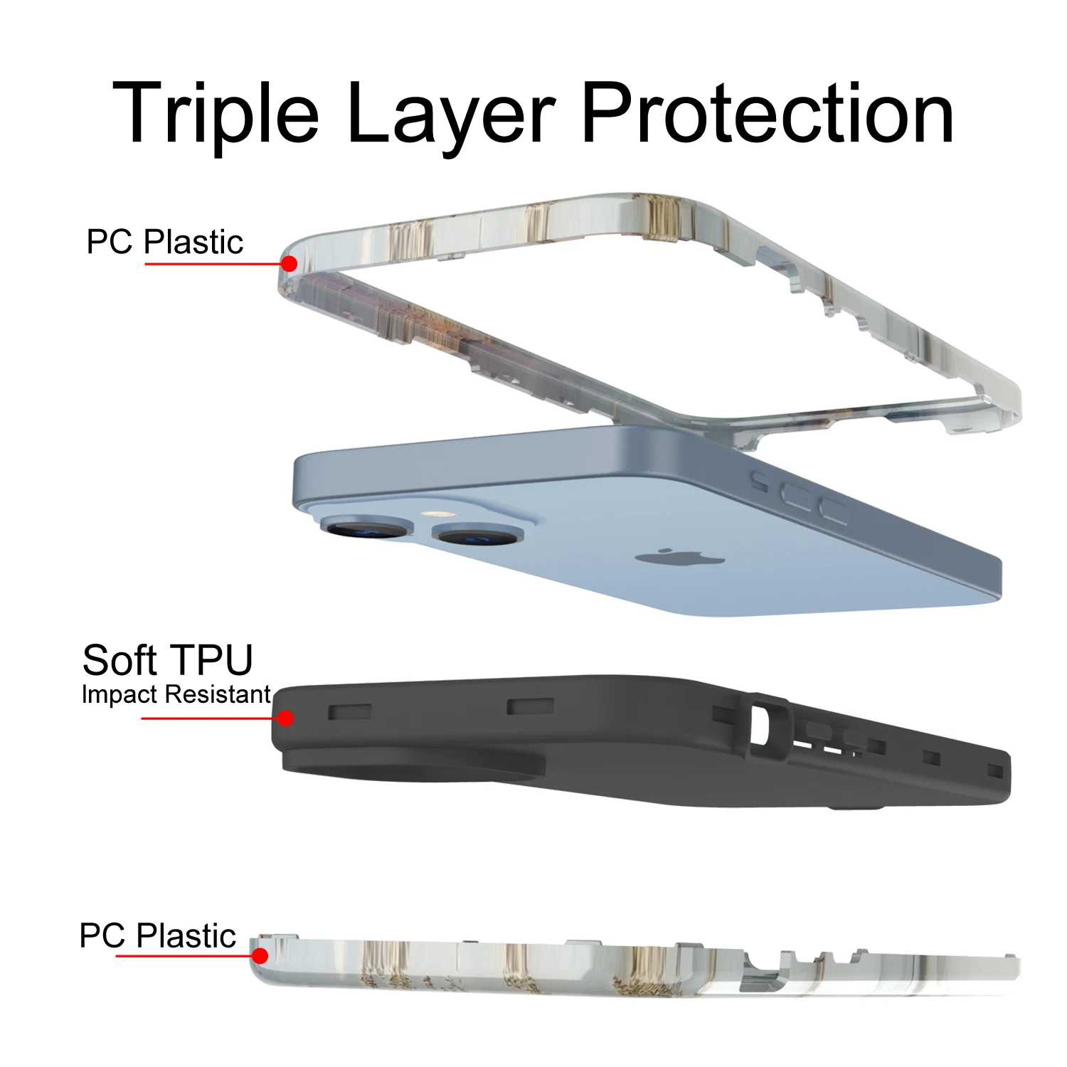 360 Rotation Shockproof Dual Layer Chrome Case Phone Case Covers For 13 Pro Full Protective Case