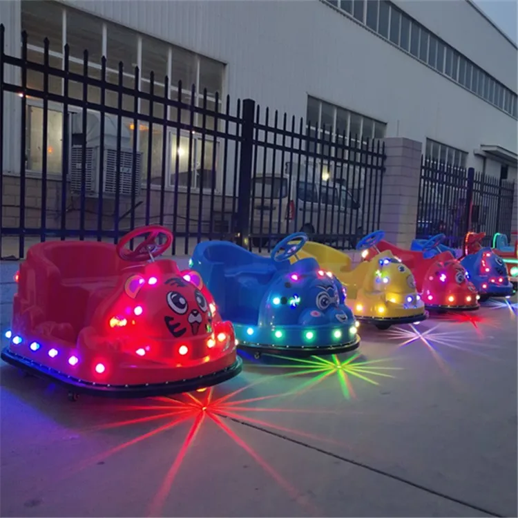 2021 commercial colorful light amusement vehicle rental parent-child double square outdoor kids electric mini bumper car