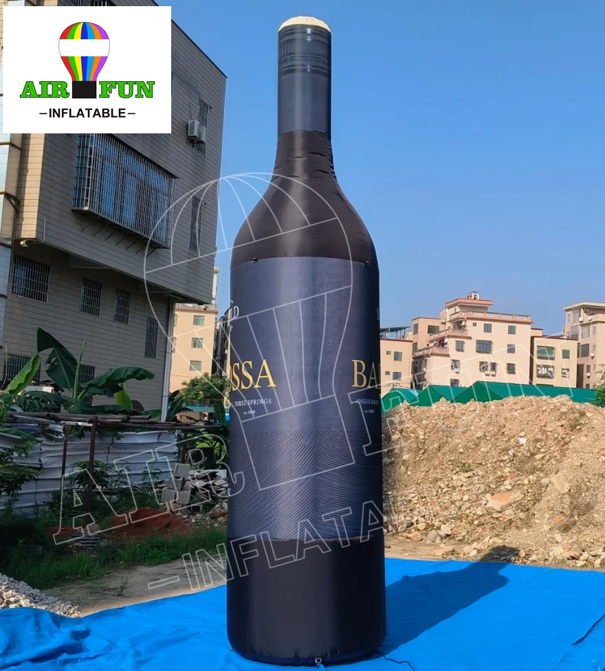 AIRFUN коммерческая модель надувной бутылки в форме с мультяшным рисунком для продажи