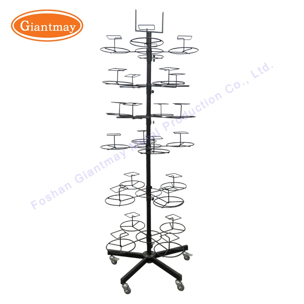 24pcs pocket products showcase wire display rotating hat display stand retail store hat display rack