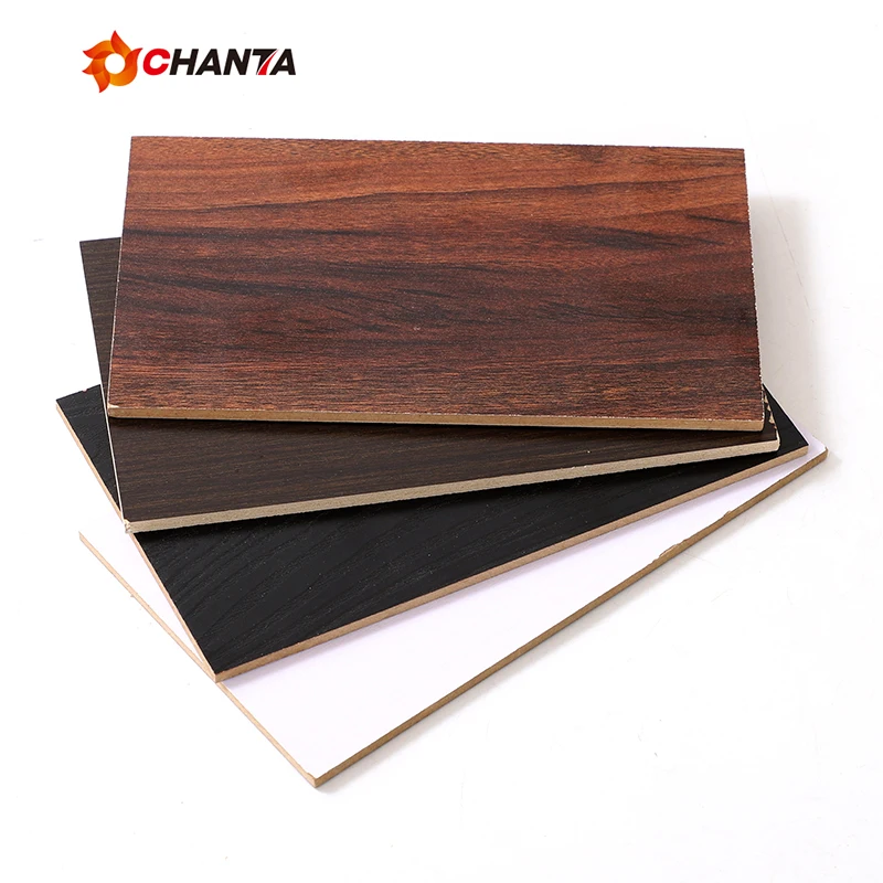 Wholesale high quality 3mm melamine paper laminated mdf board for Furniture Decoration