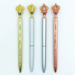 Best Selling Personalised Metal King Queen Crown Top Ball  Pen For Lady