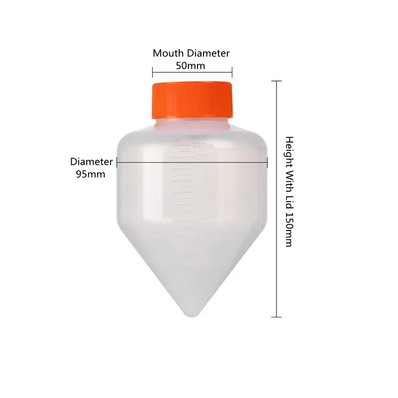 Microflex ergoform lab plastic 250ml 500ml Plastic Conical Centrifuge bottle at CellproBio