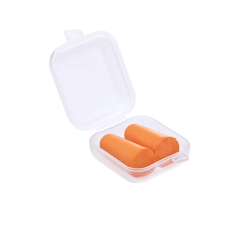 
protection earplugs with plastic box ear plugs for sale pu foam disposable earplug 38dB 